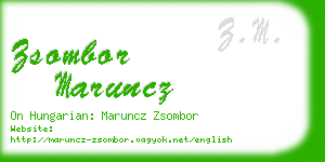 zsombor maruncz business card